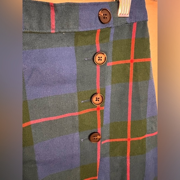 SO Blue & Green Plaid Faux Wrap Mini Skirt – Size 9 NWT - Picture 4 of 4